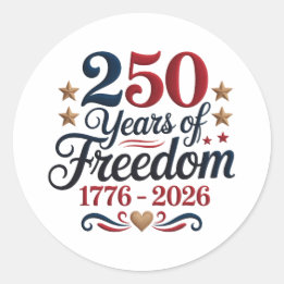 Sticker Rond America's 250th Anniversary