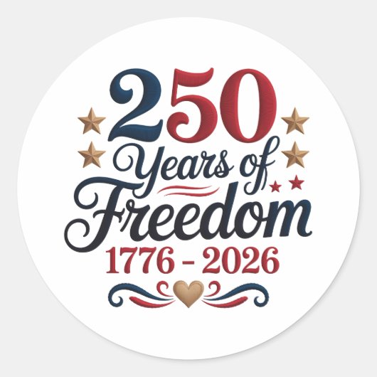 Sticker Rond America's 250th Anniversary (Devant)