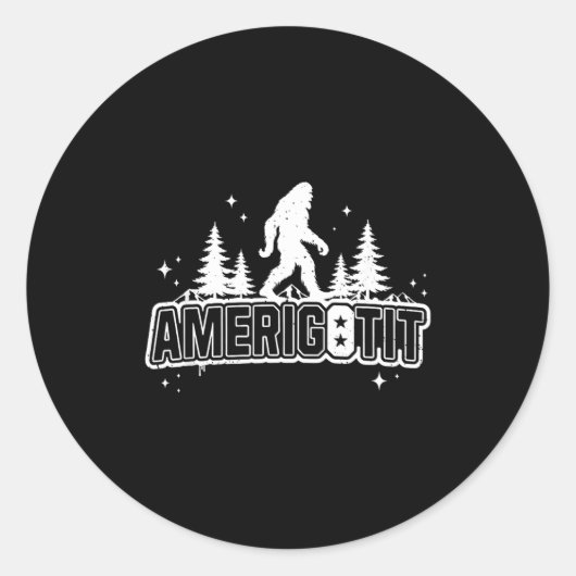 Sticker Rond Amerigotit Mème Drôle T 2025 (Devant)