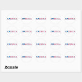 Sticker Rond Amérique (Feuille)