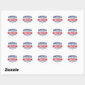 Sticker Rond Amérique 1776 2026 250 Ans de Liberté Patriotique