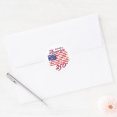 Sticker Rond Amérique 250 (Enveloppe)
