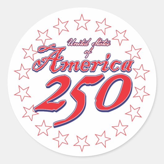 Sticker Rond Amérique 250 (Devant)