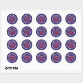 Sticker Rond Amérique 250 (Feuille)