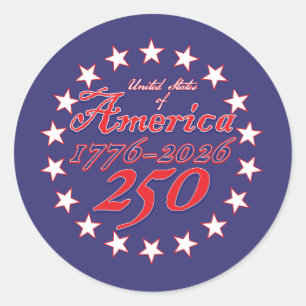 Sticker Rond Amérique 250