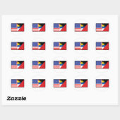 Sticker Rond Amérique Antiqua Barbuda (Feuille)