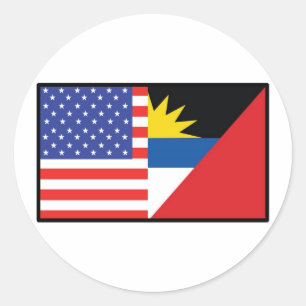 Sticker Rond Amérique Antiqua Barbuda