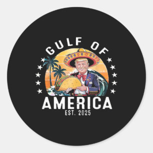 Sticker Rond Amérique Est 2025 Président Trump