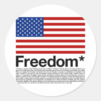 Sticker Rond Amérique : Les conditions de liberté