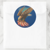 Sticker Rond Amérique vintage (Sac)