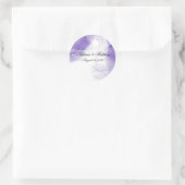 Sticker Rond Amethyst Purple Script Argent (Sac)