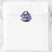 Sticker Rond Améthyste Violet Calmant Crystal Métaphysique (Sac)
