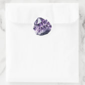 Sticker Rond Améthyste Violet Calmant Crystal Métaphysique (Sac)