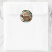 Sticker Rond Amgi de chat (Sac)