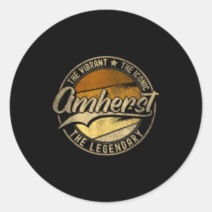 Sticker Rond Amherst Nh _ New Hampshire _ Vintage en détresse