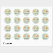 Sticker Rond Ami amusant chips (Feuille)
