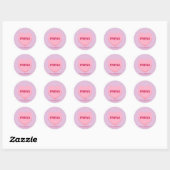 Sticker Rond Ami conversation violet rose coeur Valentine (Feuille)