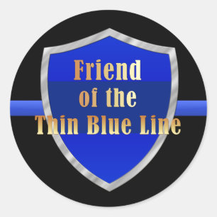 Sticker Rond Ami de Blue Line mince