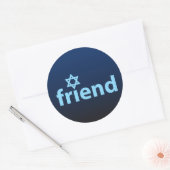 Sticker Rond Ami d'Israël (Enveloppe)