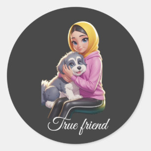 Sticker Rond ami proche
