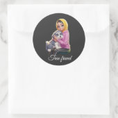 Sticker Rond ami proche (Sac)