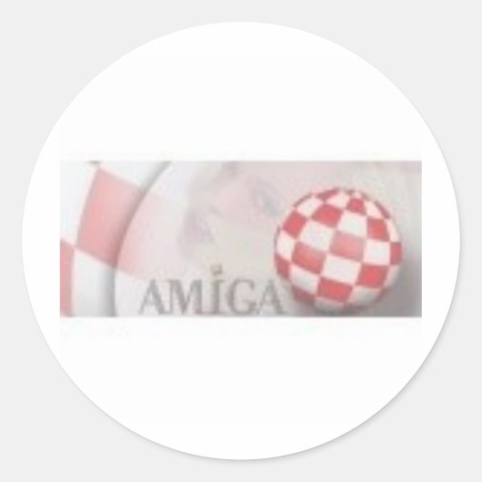 Sticker Rond amiga rétro (Devant)