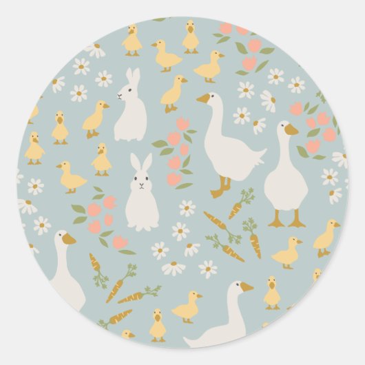 Sticker Rond Amis du printemps (Devant)