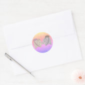 Sticker Rond amis éléphant (Enveloppe)