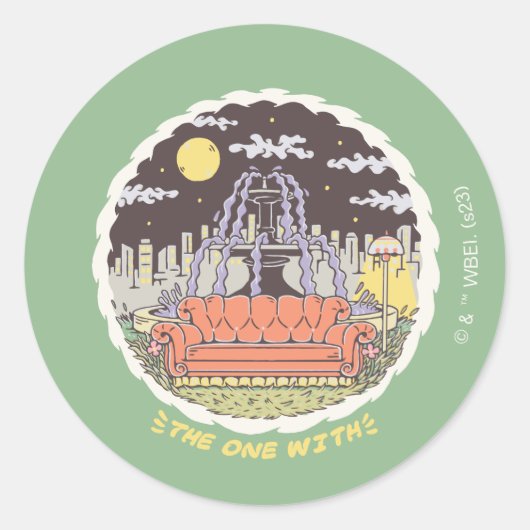 Sticker Rond AMIS™ | Fontaine de dessin (Devant)