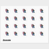 Sticker Rond Amis mutant (Feuille)