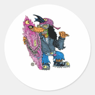 Sticker Rond Amis mutant