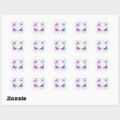 Sticker Rond Amis Papillons (Feuille)