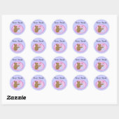 Sticker Rond Amis pour toujours rose (Feuille)