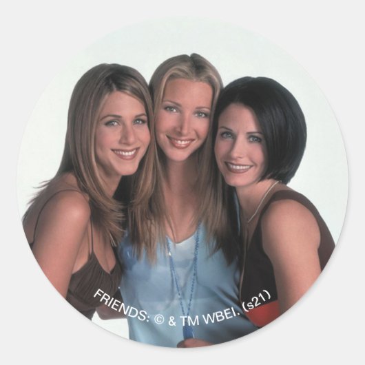 Sticker Rond AMIS™ | Rachel, Phoebe et Monica (Devant)