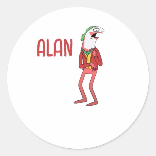 Sticker Rond Amis souriants Alan (Devant)