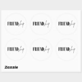 Sticker Rond Amitié (Feuille)
