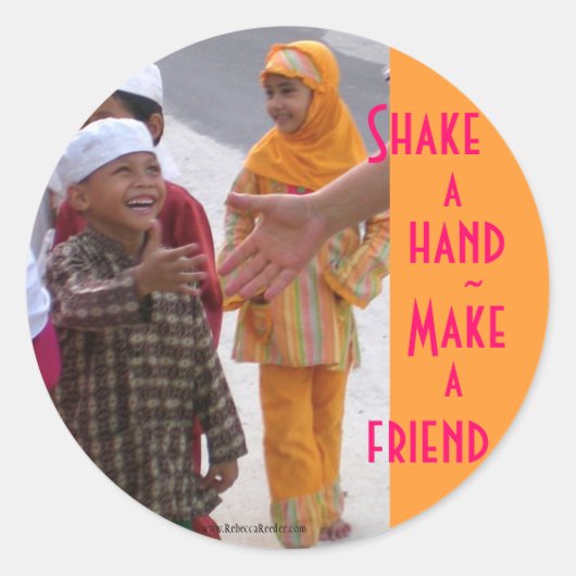 Sticker Rond Amitié mondiale (Devant)