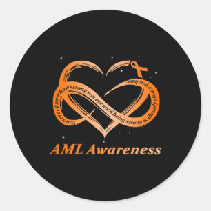 Sticker Rond AML Warrior I'm Fine Acute Myeloid Leukemia Award