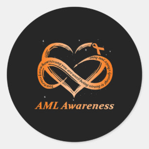 Sticker Rond AML Warrior I'm Fine Acute Myeloid Leukemia Award