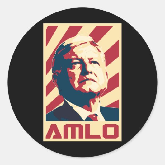 Sticker Rond amlo presidente, (Devant)