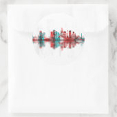 Sticker Rond Amman Jordan Skyline (Sac)