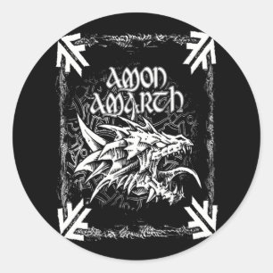 Sticker Rond Amon Amarth Cadeau Parfait Pour Les Ventilateurs