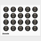 Sticker Rond Amon Amarth Retro Design (Feuille)
