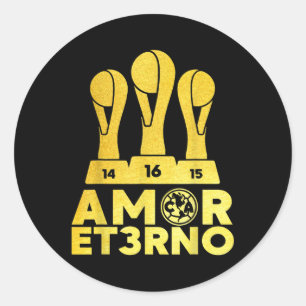 Sticker Rond Amor Et3rno America Tricampeon