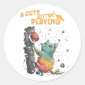 Sticker Rond Amor Peludo (Devant)