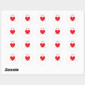 Sticker Rond amour (Feuille)