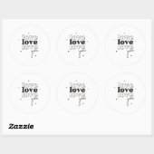 Sticker Rond Amour (Feuille)