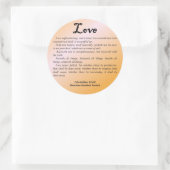 Sticker Rond Amour 1 Corinthiens 13-4 (Sac)