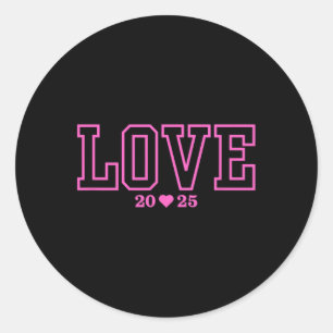 Sticker Rond Amour 2025 Saint-Valentin Fiançailles Mariage Pr