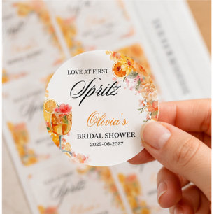 Sticker Rond Amour à la première giclée de Shower de mariage